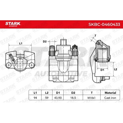 Brake Caliper Stark SKBC-0460433 SKBC-0460433 - photo 7