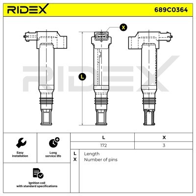 Ignition Coil RIDEX 689C0364 689C0364 - photo 7