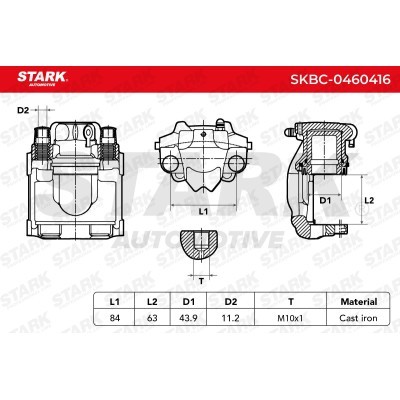 Brake Caliper Stark SKBC-0460416 SKBC-0460416 - photo 3