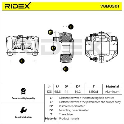 Brake Caliper RIDEX 78B0501 78B0501 - photo 7