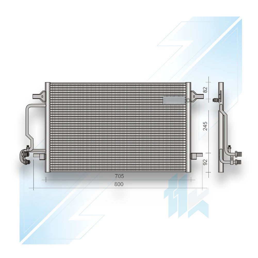 Condenser for Audi A8 1994 - 2002 210VAA84D0 - photo 1