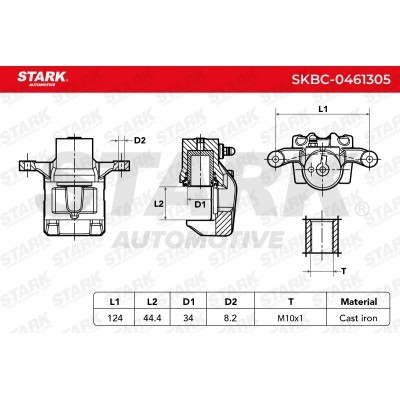 Brake Caliper Stark SKBC-0461305 SKBC-0461305 - photo 2
