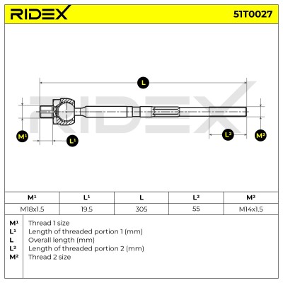 Tie Rod Assembly RIDEX 51T0027 51T0027 - photo 6