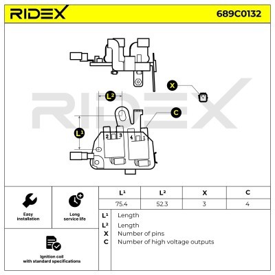 Ignition Coil RIDEX 689C0132 689C0132 - photo 4