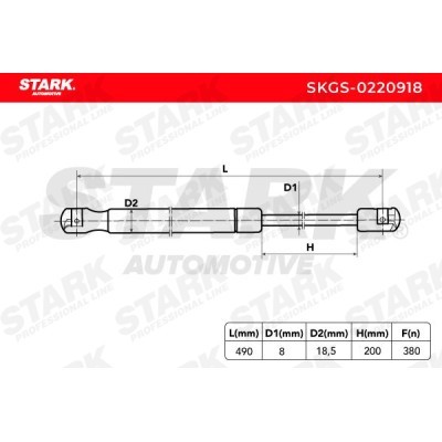 Gas Spring, boot-/cargo area Stark SKGS-0220918 SKGS-0220918 - photo 5
