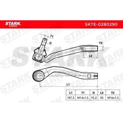 Tie Rod End Stark SKTE-0280290 SKTE-0280290 - photo 5