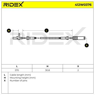 ABS Sensor RIDEX 412W0376 412W0376 - photo 5