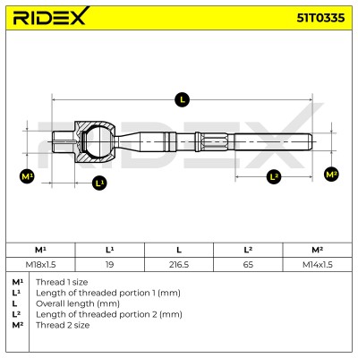 Tie Rod Assembly RIDEX 51T0335 51T0335 - photo 6