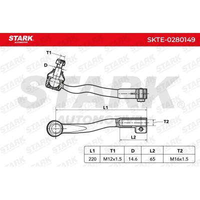 Tie Rod End Stark SKTE-0280149 SKTE-0280149 - photo 5