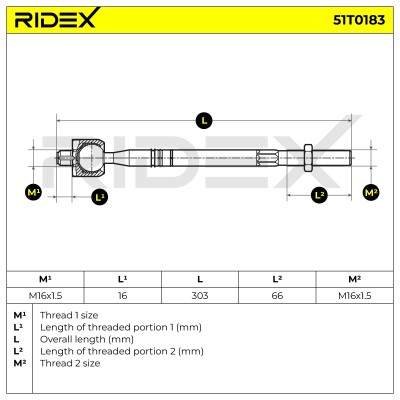 Tie Rod Assembly RIDEX 51T0183 51T0183 - photo 6