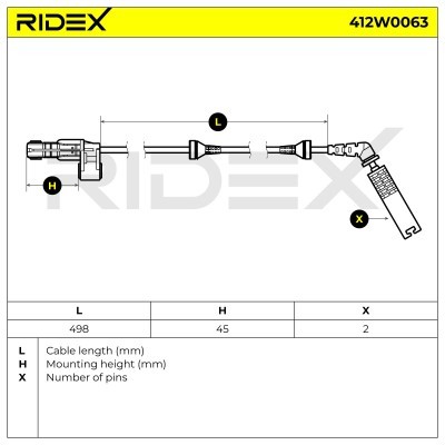 ABS Sensor RIDEX 412W0063 412W0063 - photo 3