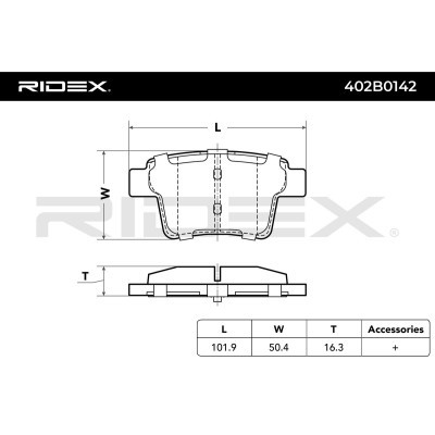 Brake Pads Set RIDEX 402B0142 402B0142 - photo 3