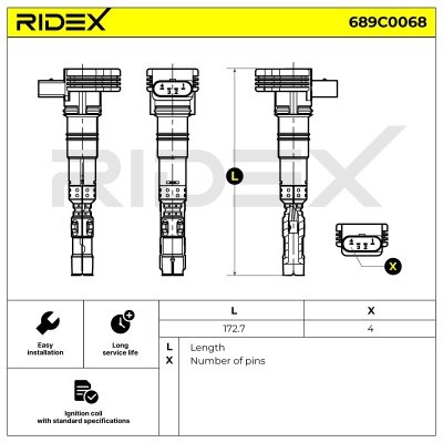 Ignition Coil RIDEX 689C0068 689C0068 - photo 7