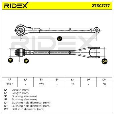 Control Arm RIDEX 273C1717 273C1717 - photo 5