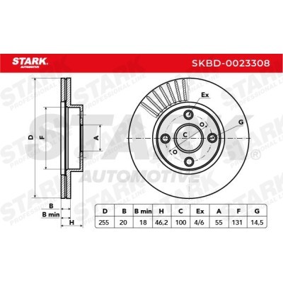 Brake Disc Stark SKBD-0023308 SKBD-0023308 - photo 3
