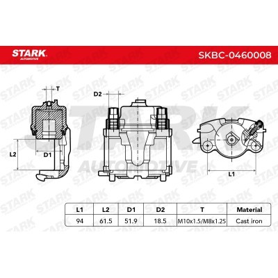 Brake Caliper Stark SKBC-0460008 SKBC-0460008 - photo 4