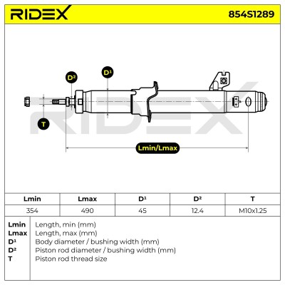 Shock Absorber RIDEX 854S1289 854S1289 - photo 5