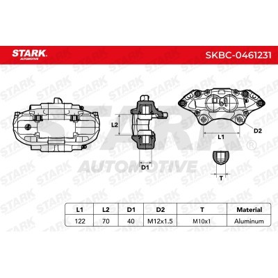 Brake Caliper Stark SKBC-0461231 SKBC-0461231 - photo 3