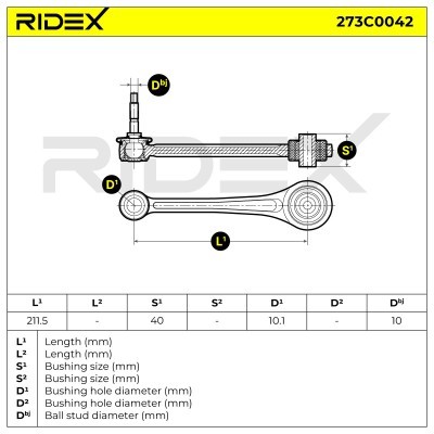 Control Arm RIDEX 273C0042 273C0042 - photo 6