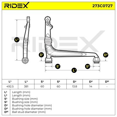 Control Arm RIDEX 273C0727 273C0727 - photo 6