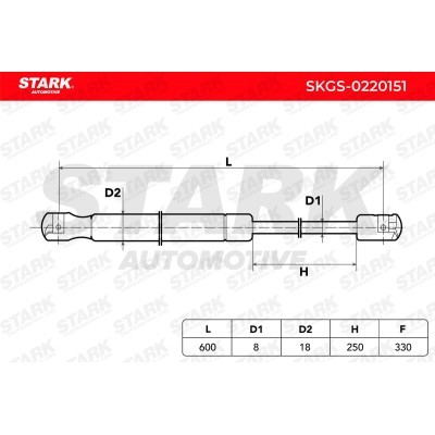 Gas Spring, boot-/cargo area Stark SKGS-0220151 SKGS-0220151 - photo 3