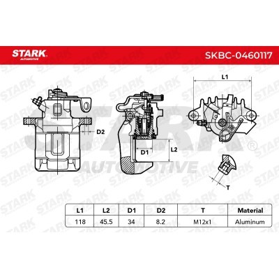 Brake Caliper Stark SKBC-0460117 SKBC-0460117 - photo 3