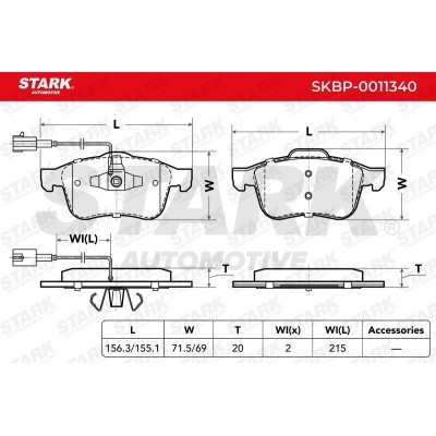 Brake Pads Set Stark SKBP-0011340 SKBP-0011340 - photo 5