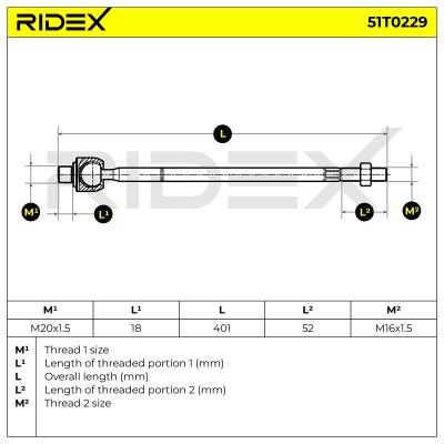 Tie Rod Assembly RIDEX 51T0229 51T0229 - photo 7