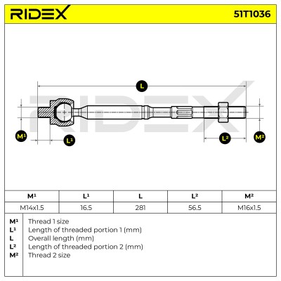 Tie Rod Assembly RIDEX 51T1036 51T1036 - photo 5