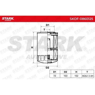 Oil Filter Stark SKOF-0860125 SKOF-0860125 - photo 6