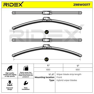 Wiper Blade RIDEX 298W0017 298W0017 - photo 8