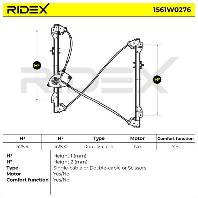 Window Regulator RIDEX 1561W0276 1561W0276 - photo 8