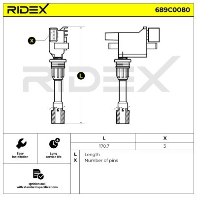 Ignition Coil RIDEX 689C0080 689C0080 - photo 4