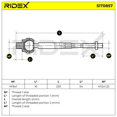 Tie Rod Assembly RIDEX 51T0857 51T0857 - photo 5