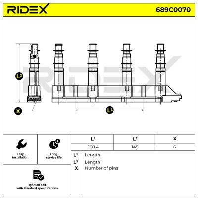 Ignition Coil RIDEX 689C0070 689C0070 - photo 5