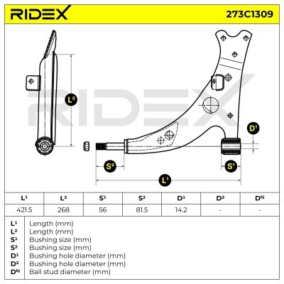 Control Arm RIDEX 273C1309 273C1309 - photo 6