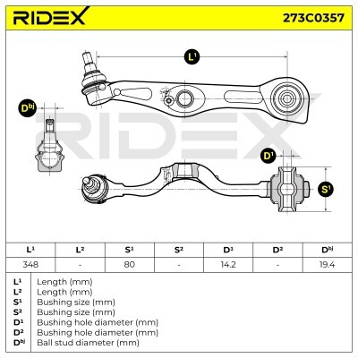 Control Arm RIDEX 273C0357 273C0357 - photo 8