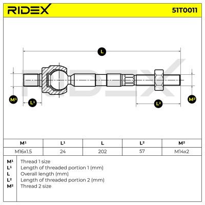 Tie Rod Assembly RIDEX 51T0011 51T0011 - photo 5