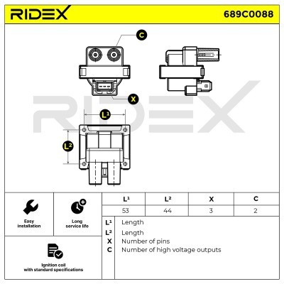 Ignition Coil RIDEX 689C0088 689C0088 - photo 4