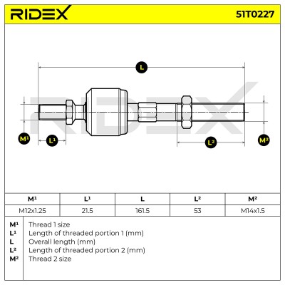 Tie Rod Assembly RIDEX 51T0227 51T0227 - photo 7