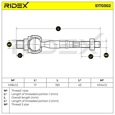 Tie Rod Assembly RIDEX 51T0302 51T0302 - photo 5