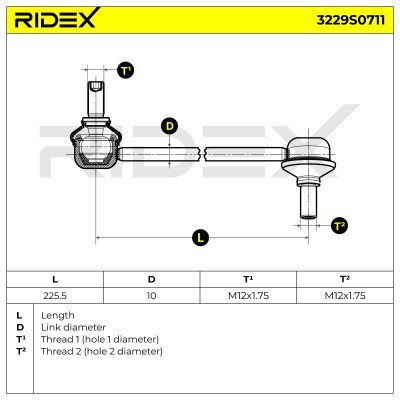 Stabilizer Link RIDEX 3229S0711 3229S0711 - photo 8