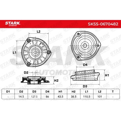 Strut Support Bearing Front Stark SKSS-0670482 SKSS-0670482 - photo 4