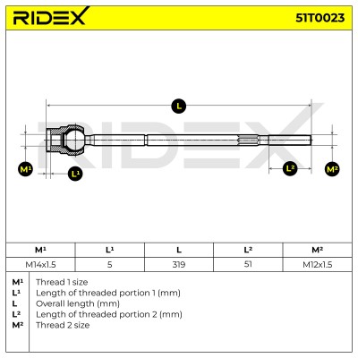 Tie Rod Assembly RIDEX 51T0023 51T0023 - photo 7
