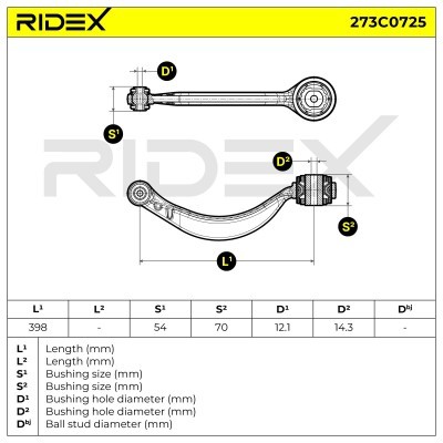 Control Arm RIDEX 273C0725 273C0725 - photo 7