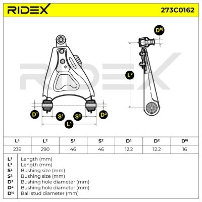Control Arm RIDEX 273C0162 273C0162 - photo 4