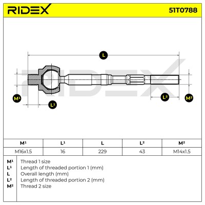 Tie Rod Assembly RIDEX 51T0788 51T0788 - photo 7