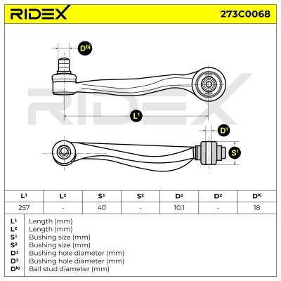 Control Arm RIDEX 273C0068 273C0068 - photo 8