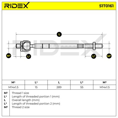 Tie Rod Assembly RIDEX 51T0161 51T0161 - photo 6