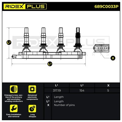 Ignition Coil RIDEX 689C0033P 689C0033P - photo 9